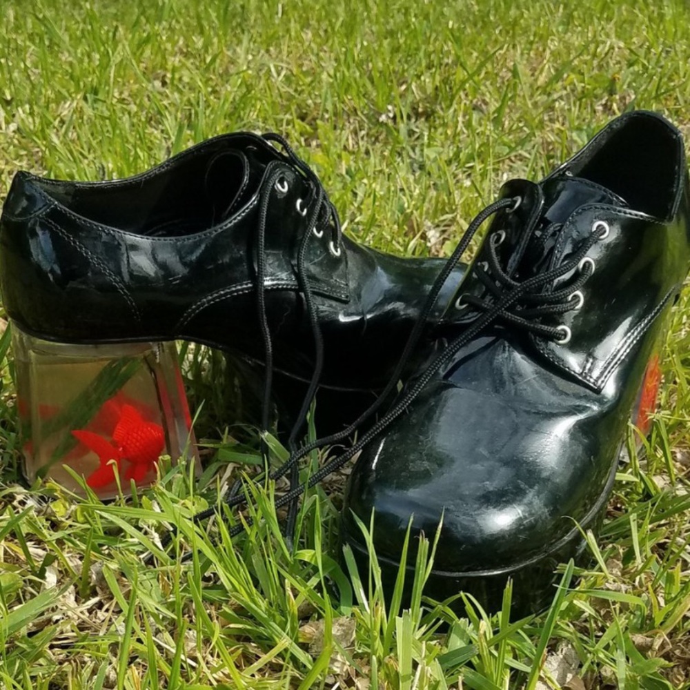 90s goth vintage FUNTASMA rave pvc pleaser platforms